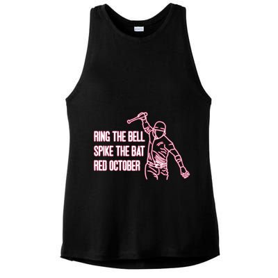 Spike The Bat Red October Ladies PosiCharge Tri-Blend Wicking Tank