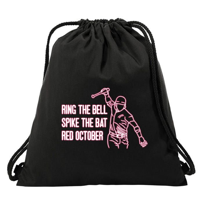 Spike The Bat Red October Drawstring Bag