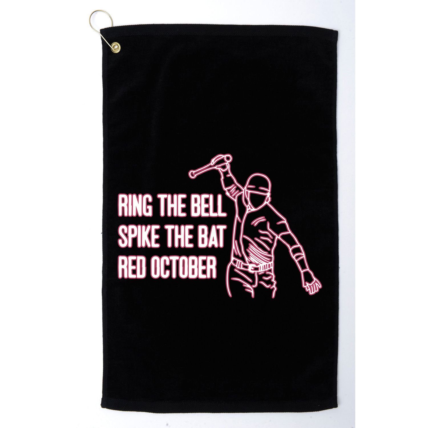Spike The Bat Red October Golf Towel