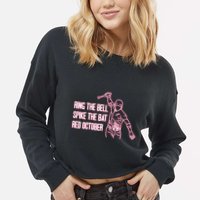 Spike The Bat Red October Cropped Pullover Crew