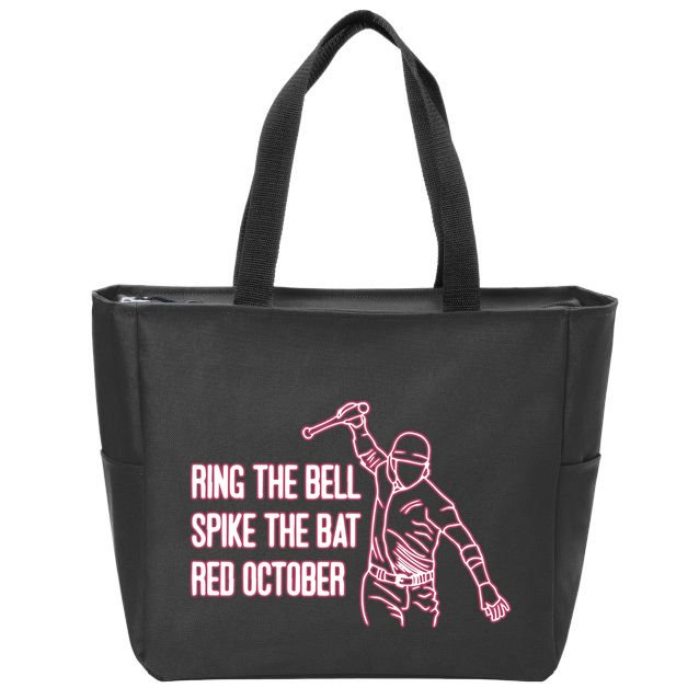 Spike The Bat Red October Zip Tote Bag