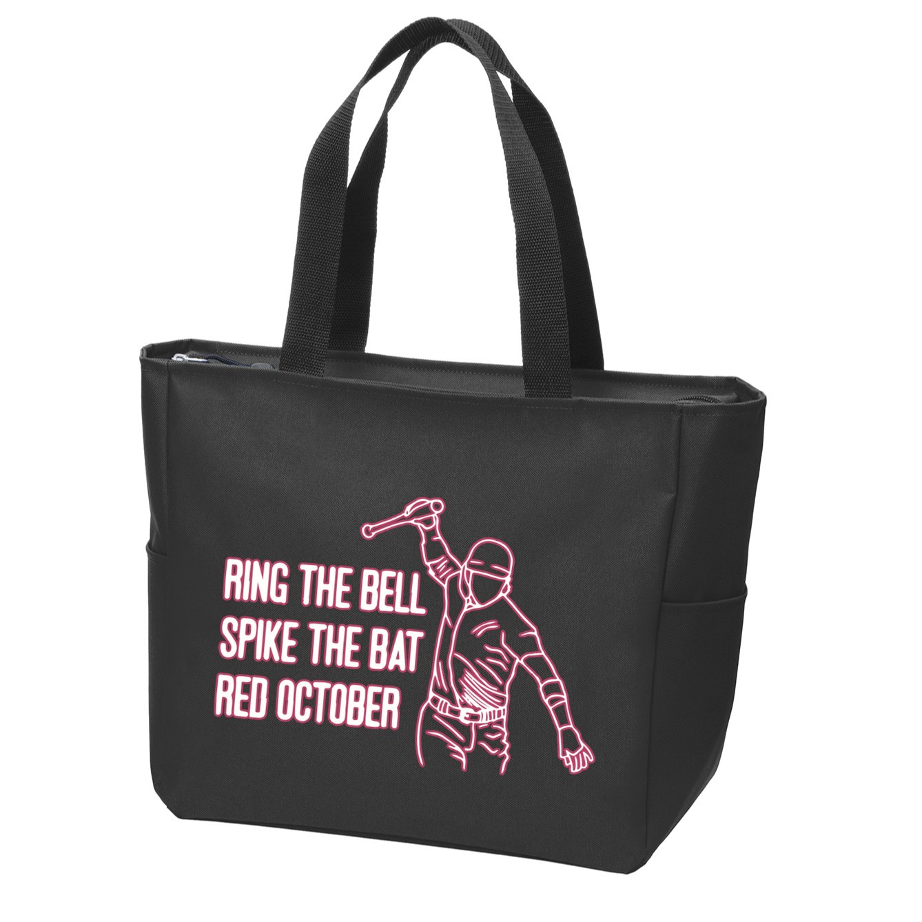 Spike The Bat Red October Zip Tote Bag