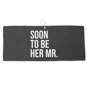 Soon To Be Her Mr Future Husband Gifts From Bride Large Microfiber Waffle Golf Towel