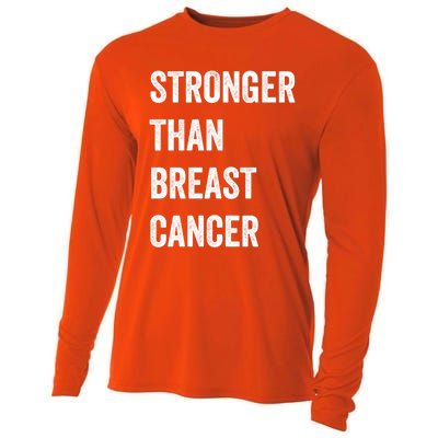 Stronger Than Breast Cancer Breast Cancer Awareness Gift Cooling Performance Long Sleeve Crew