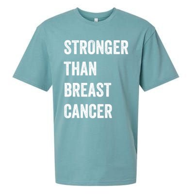 Stronger Than Breast Cancer Breast Cancer Awareness Gift Sueded Cloud Jersey T-Shirt