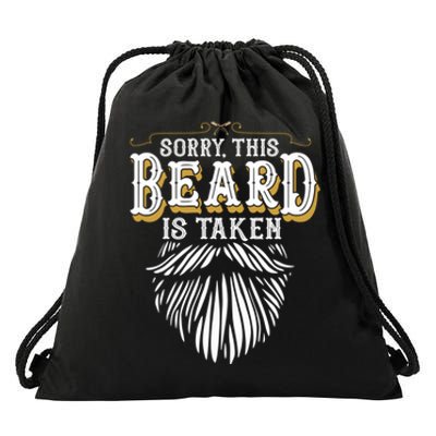 Sorry This Beard Is Taken Country Retro Valentines Day Drawstring Bag