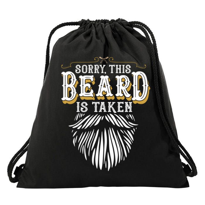 Sorry This Beard Is Taken Country Retro Valentines Day Drawstring Bag