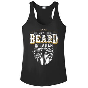 Sorry This Beard Is Taken Country Retro Valentines Day Ladies PosiCharge Competitor Racerback Tank