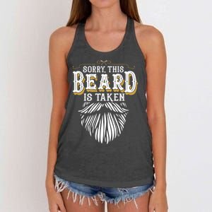 Sorry This Beard Is Taken Country Retro Valentines Day Women's Knotted Racerback Tank