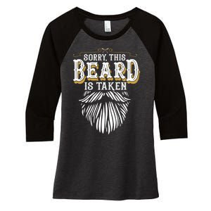 Sorry This Beard Is Taken Country Retro Valentines Day Women's Tri-Blend 3/4-Sleeve Raglan Shirt