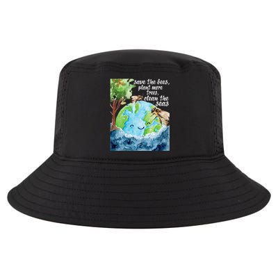 Save The Bees Environmental Protection Earth Day Climate Cool Comfort Performance Bucket Hat