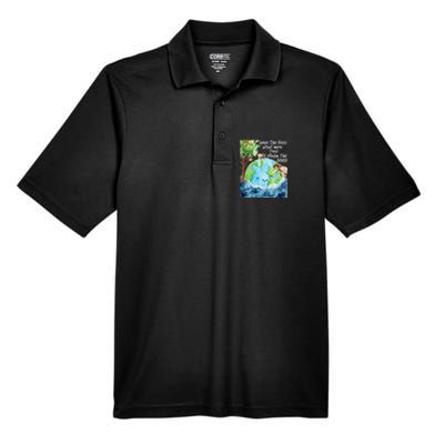 Save The Bees Environmental Protection Earth Day Climate Men's Origin Performance Piqué Polo