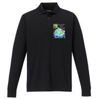 Save The Bees Environmental Protection Earth Day Climate Performance Long Sleeve Polo