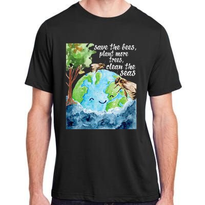 Save The Bees Environmental Protection Earth Day Climate Adult ChromaSoft Performance T-Shirt