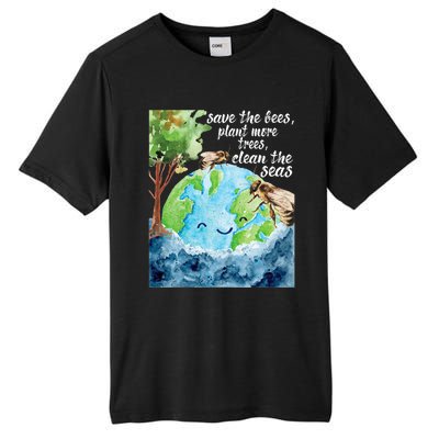 Save The Bees Environmental Protection Earth Day Climate Tall Fusion ChromaSoft Performance T-Shirt