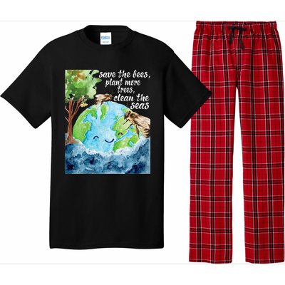 Save The Bees Environmental Protection Earth Day Climate Pajama Set