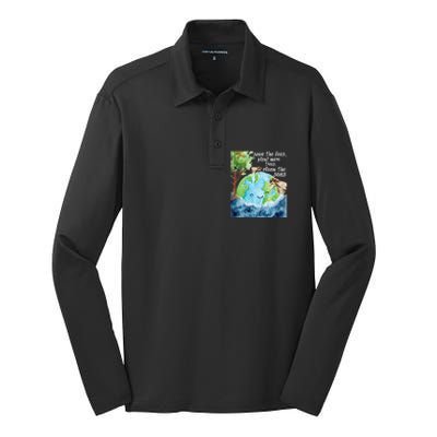 Save The Bees Environmental Protection Earth Day Climate Silk Touch Performance Long Sleeve Polo