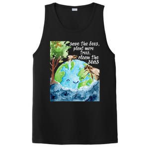 Save The Bees Environmental Protection Earth Day Climate PosiCharge Competitor Tank