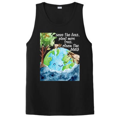 Save The Bees Environmental Protection Earth Day Climate PosiCharge Competitor Tank