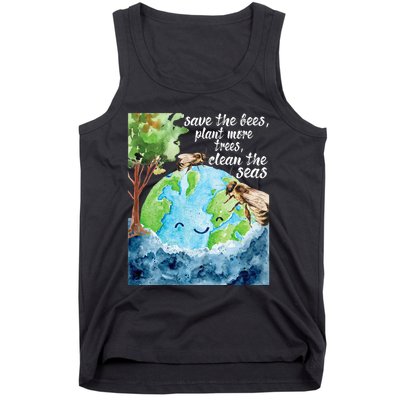 Save The Bees Environmental Protection Earth Day Climate Tank Top