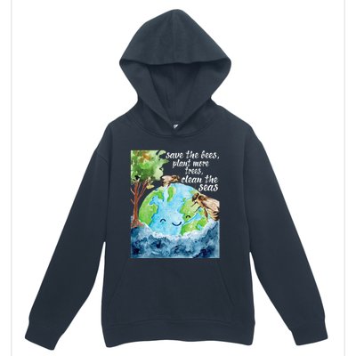 Save The Bees Environmental Protection Earth Day Climate Urban Pullover Hoodie