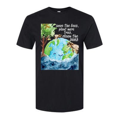 Save The Bees Environmental Protection Earth Day Climate Softstyle® CVC T-Shirt