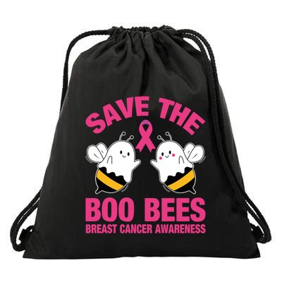 Save The Boobees Boo Bees Breast Cancer Halloween Great Gift Drawstring Bag