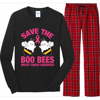 Save The Boobees Boo Bees Breast Cancer Halloween Great Gift Long Sleeve Pajama Set