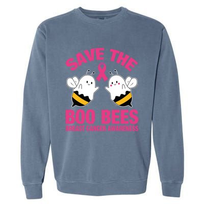 Save The Boobees Boo Bees Breast Cancer Halloween Great Gift Garment-Dyed Sweatshirt