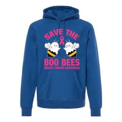 Save The Boobees Boo Bees Breast Cancer Halloween Great Gift Premium Hoodie