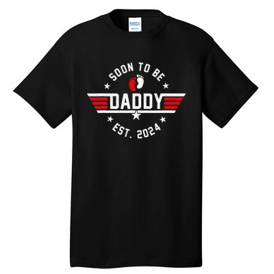 Soon To Be Daddy 2024 Fathers Day First Time Dad Pregnancy Tall T-Shirt