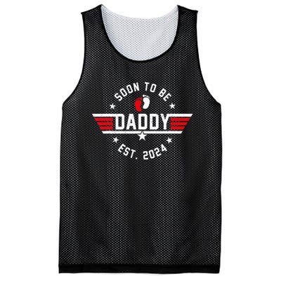 Soon To Be Daddy 2024 Fathers Day First Time Dad Pregnancy Mesh Reversible Basketball Jersey Tank