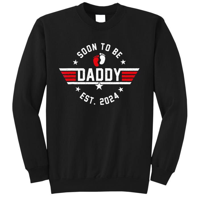 Soon To Be Daddy 2024 Fathers Day First Time Dad Pregnancy Tall Sweatshirt