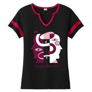 Stronger Than BPD Awareness Ladies Halftime Notch Neck Tee