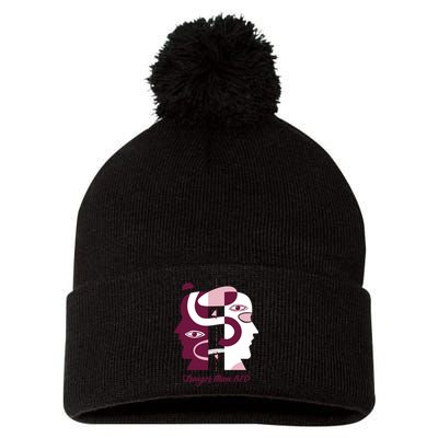 Stronger Than BPD Awareness Pom Pom 12in Knit Beanie