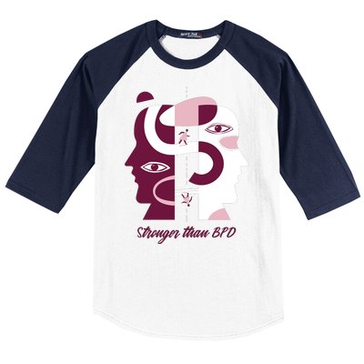 Stronger Than BPD Awareness Baseball Sleeve Shirt