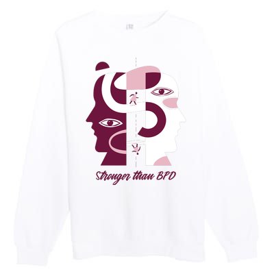 Stronger Than BPD Awareness Premium Crewneck Sweatshirt