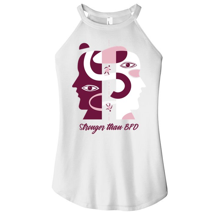Stronger Than BPD Awareness Women's Perfect Tri Rocker Tank