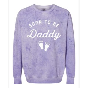 Soon To Be Daddy Funny Pregnancy Announcement Dad Colorblast Crewneck Sweatshirt