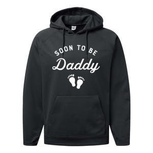 Soon To Be Daddy Funny Pregnancy Announcement Dad Performance Fleece Hoodie