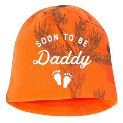 Soon To Be Daddy Funny Pregnancy Announcement Dad Kati - Camo Knit Beanie