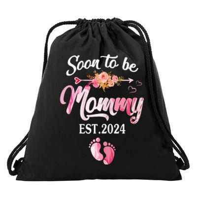 Soon To Be Mommy 2024 Mothers Day First Time Mom Pregnancy Drawstring Bag