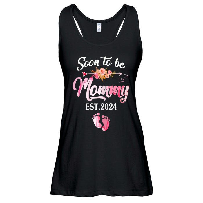 Soon To Be Mommy 2024 Mothers Day First Time Mom Pregnancy Ladies Essential Flowy Tank