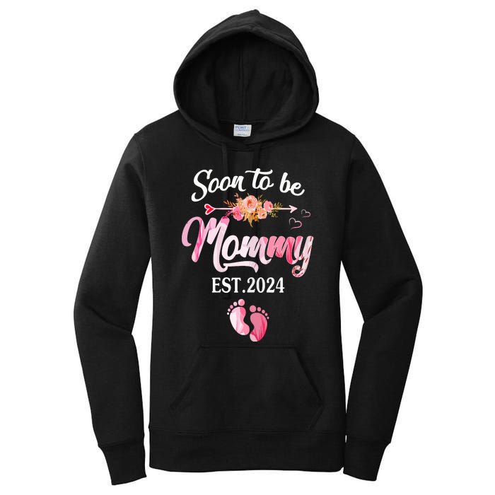 Soon To Be Mommy 2024 Mothers Day First Time Mom Pregnancy Women's Pullover Hoodie