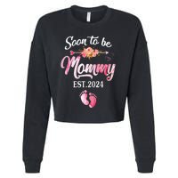 Soon To Be Mommy 2024 Mothers Day First Time Mom Pregnancy Cropped Pullover Crew