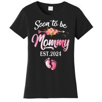 Soon To Be Mommy 2024 Mothers Day First Time Mom Pregnancy Women's T-Shirt