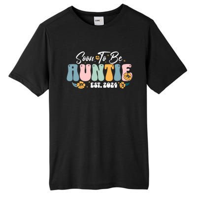 Soon To Be Auntie Est 2024 New Aunt Pregnancy Announcement Tall Fusion ChromaSoft Performance T-Shirt