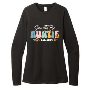 Soon To Be Auntie Est 2024 New Aunt Pregnancy Announcement Womens CVC Long Sleeve Shirt