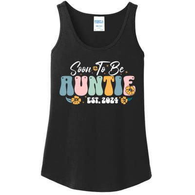 Soon To Be Auntie Est 2024 New Aunt Pregnancy Announcement Ladies Essential Tank