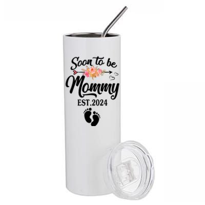 Soon To Be Mommy 2024 Mothers Day First Time Mom Pregnancy Stainless Steel Tumbler